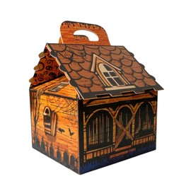 Inkvasor Caja Tipo Box Lunch Mini Casa Embrujada (25 pzs) - Ideal Para Halloween, Dia de Muertos, Fiestas Temáticas, Dulcero, Calaverita, treat or tri