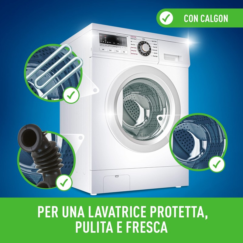 Calgon Powerball Tabs Anticalcare Lavatrice 1 Confezione da 30 Pastiglie