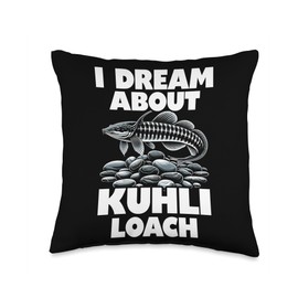 Kuhli Loach Fish Lover Freshwater Aquarium Fish Throw Pillow