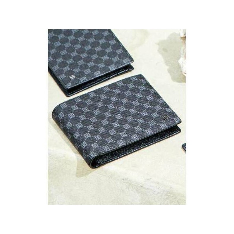 Daks (신세계강남점)DBWA2F123BK LOUIS PVC 블랙 가죽 DD 패턴 반지갑 (DBW
