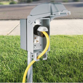 TayMac MX3200 RaynGuard Extra Duty Metal Weatherproof in-Use Cover, 1-Gang, Gray, 3.55 x 3.37 x 6.12 inches