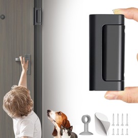 XINZY Door Lock, Child Lock, Room Key Attachment, No Construction Required, Easy Opening and Closing, Aluminum Alloy, Advanced Security Lock, Reel Type, One-Touch Lock, Prevents Babies, Finger