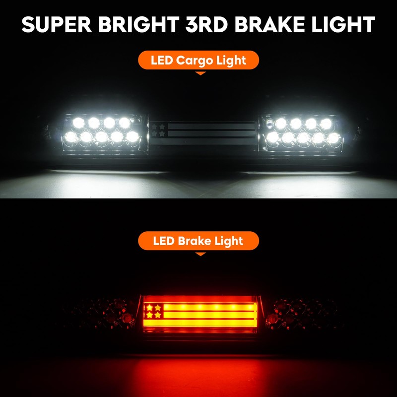 Tresound Tail Light + Third Brake Light Fit for Dodge