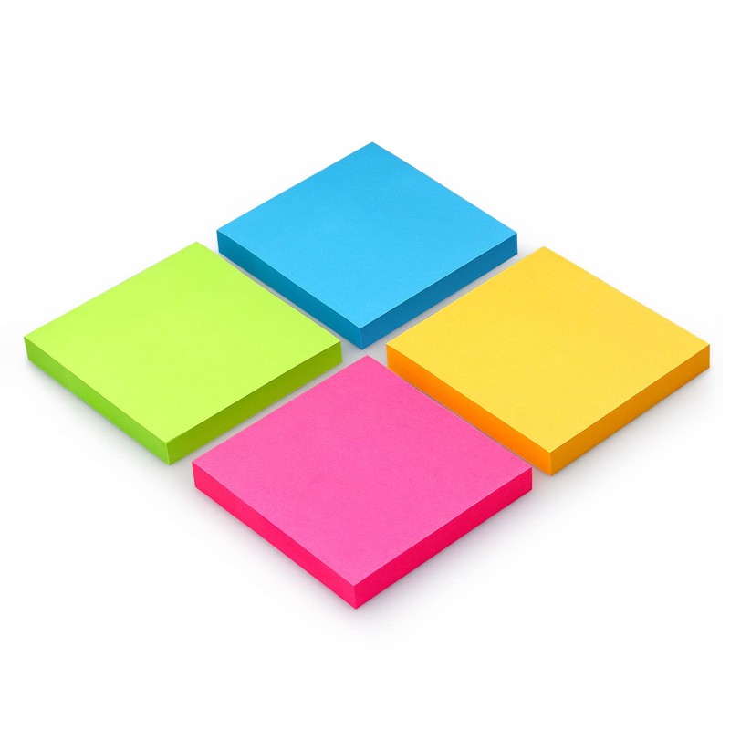 Sticky Notes 3x3 Self-Stick Notes Bright Colors Sticky Notes 4