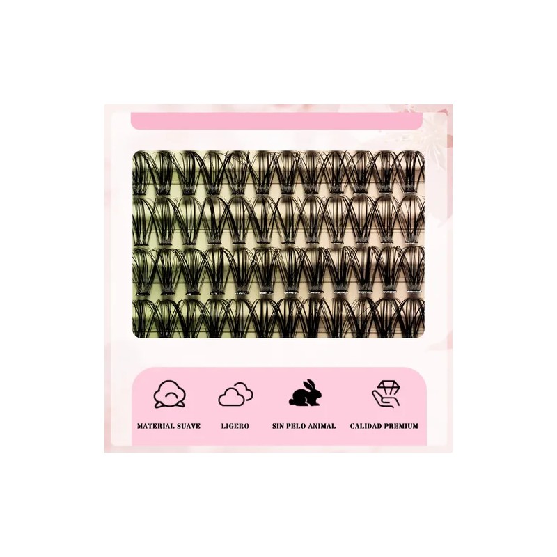Kit Pestañas 30d Neso Mink Sintético Curva D