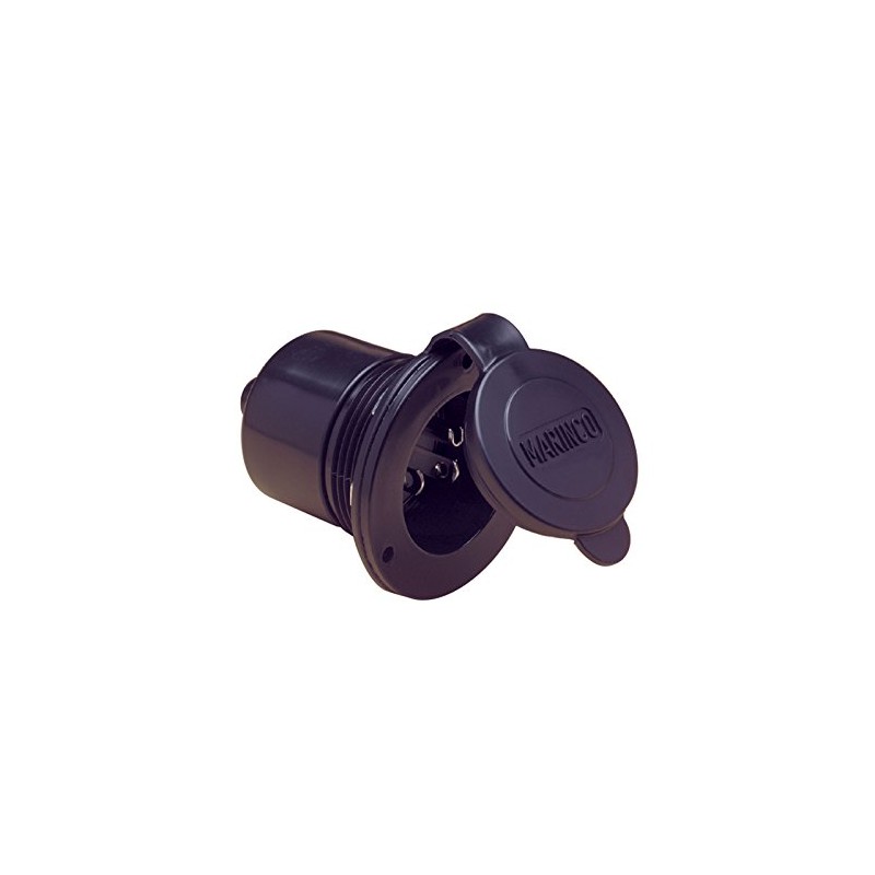 Marinco 150BBI Marine On-Board Charger Inlet (15-Amp, 125-Volt, Black)