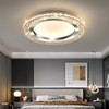 UOFUS 28W LED Flush Mount Ceiling Light Chrome 12inch Modern