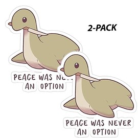 eDesign 2-Pack Meme Nessy Nessie Apex Legends Knife Sticker Decal Vinyl - 4 Inches - for Car Truck SUV Van Window Bumper Wall Laptop Tablet Cup Tumbler and Any Smooth Surface