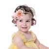 Yheahin Baby Girls Fabric Flower Headbands Handmade Rose Floral Stretchy