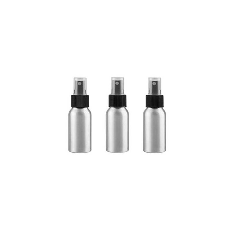 3 Pcs Aluminum Fine Mist Spray Bottle with Black Pump
