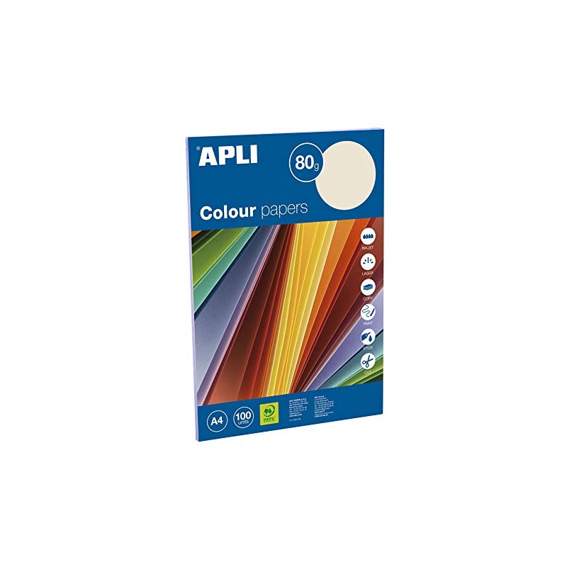 APLI 15278 - Assorted Pastel Colours, A4, 100 Sheets