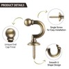 Arnorx Antique Brass Wall Mounted Curtain Tie-Backs and Hooks, 2