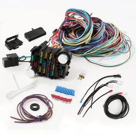 CHEDA Universal Extra Long Wires 21 Circuit Wiring Harness Compatible with Chevy Ford Hotrod