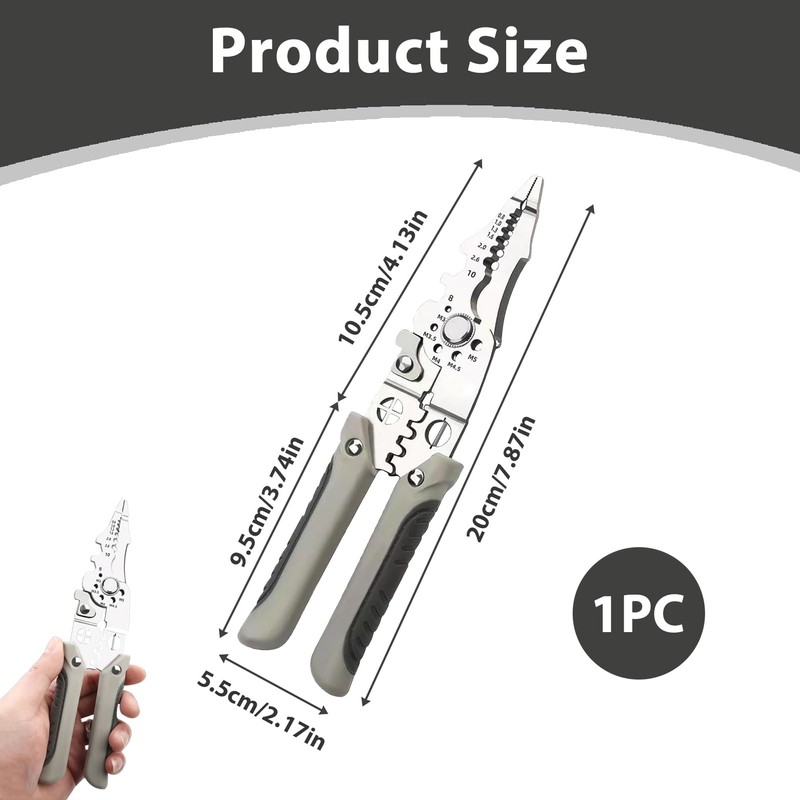 27-in-1 Multifunctional Wire Stripper, Crimper Cable Cutter Pliers, Cable Stripper