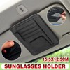 AIMALL Premium Black PU Leather Car Sun Visor Organizer with
