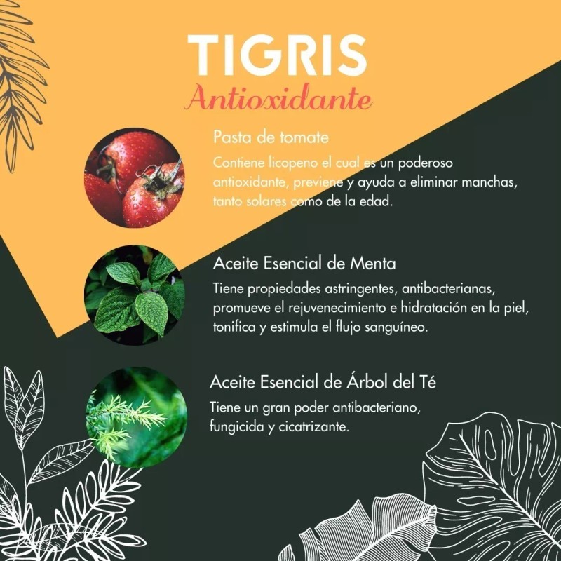 Vidamía Jabón Artesanal Gde Antioxidante Tomate Menta Vegano