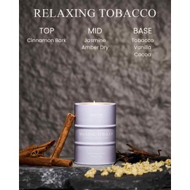 M&SENSE Tobacco Scented Candles Natural Non Toxic, Aromatherapy Candle for Stress Relief Meditation Relaxing, Housewarming Gifts for Women Men, 11.3oz 70 Hour Long Burning