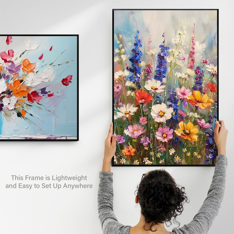 24x36 Poster Frame, Large Picture Frame for Wall, Black Picture