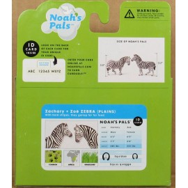 Noah's Pals "Zachary & Zoe" Zebra (Plains) 1:24 Wildlife Animal Figures NIB