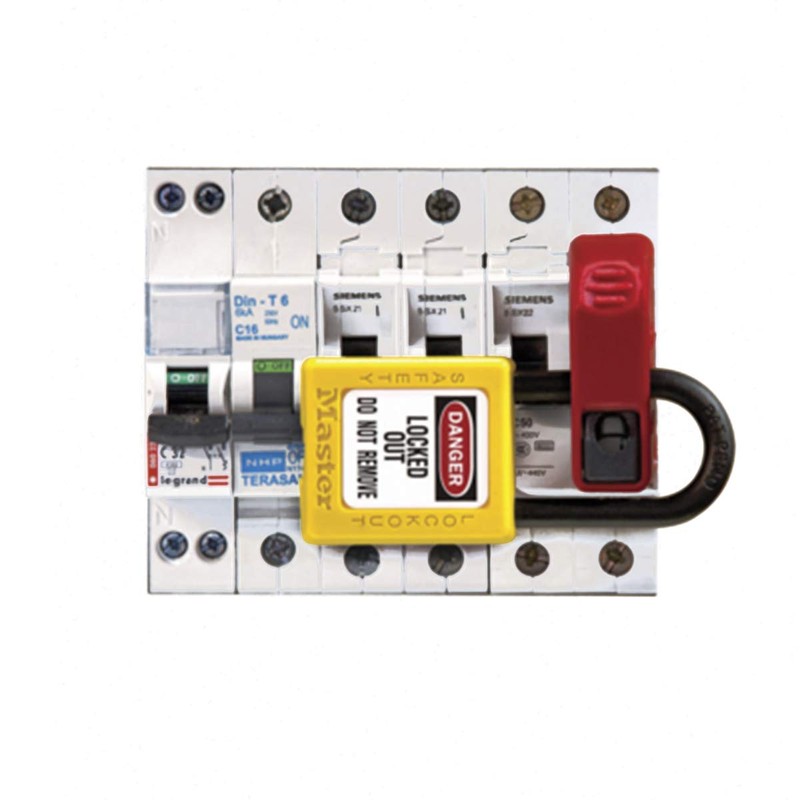 Master Lock 406YLW 406 Dielectric thermoplastic Safety Padlock, Yellow, 9.5