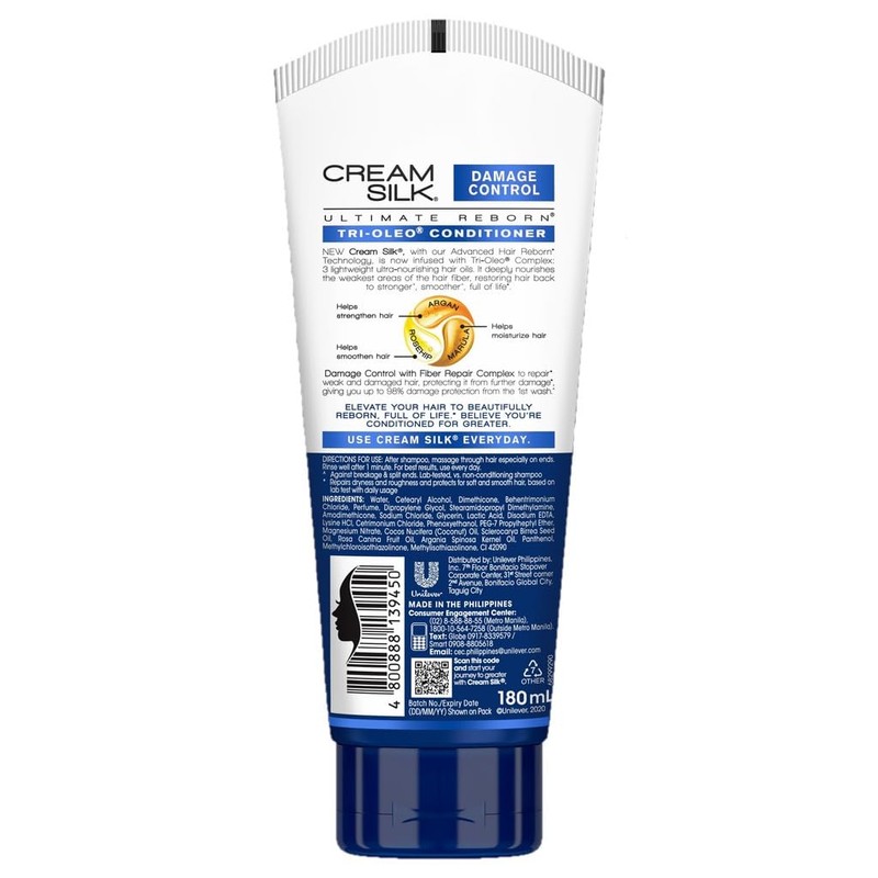 CREAMSILK DAMAGE CONTROL CONDITIONER 180ml Cream Silk Damage Control Conditioner