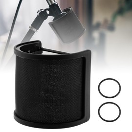 RTNLIT Microphone Pop Filter, Three Layers Metal Mesh Mic Windscreen Cover Mic Isolation Shield Compatible with HyperX QuadCast S and Other 35 mm to 50 mm Mics for Vocal Recording, Youtube, Streaming