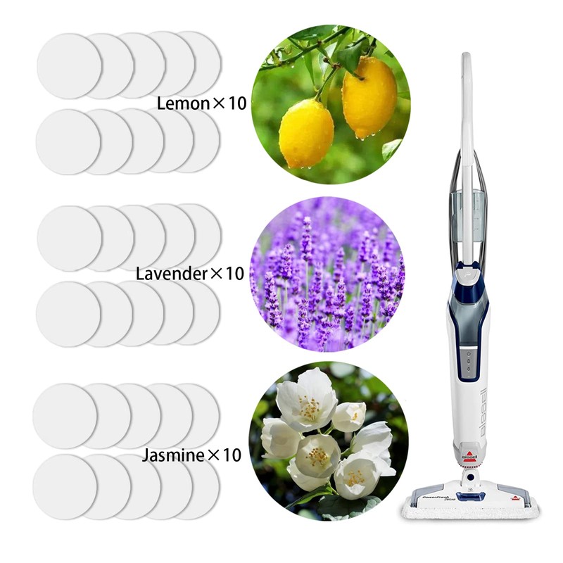 30 Pack Steam Mop Scent Discs Compatible with Bissell Powerfresh