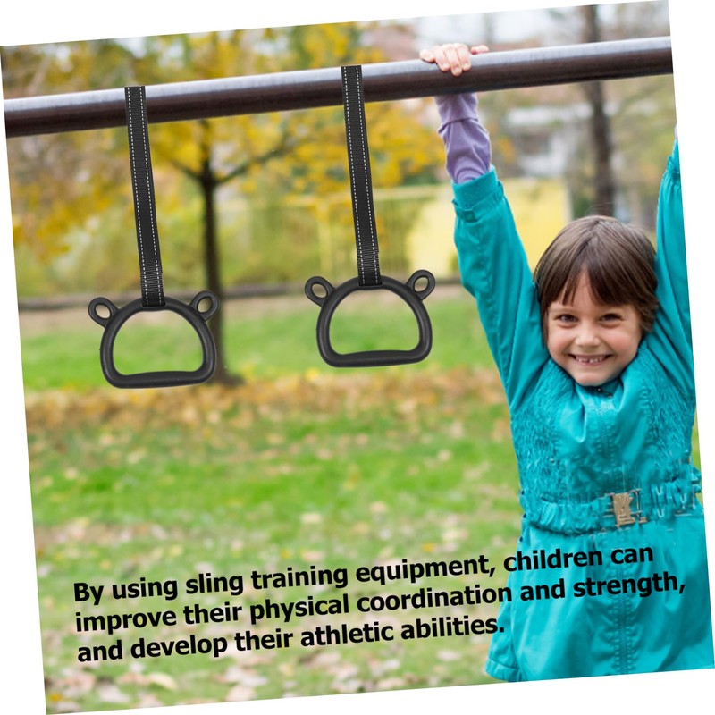 Kisangel Adjustable Children's Gymnastic Rings Home Workout Equipment Gymnastics Equipment