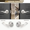 Brotima 6 Pack No Lock Passage Door Lever Handle, Reversible