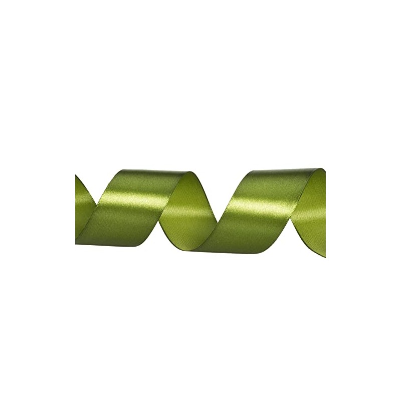 ATRBB 1 1/2 Inch Olive Green Satin Ribbon, 50 Yards