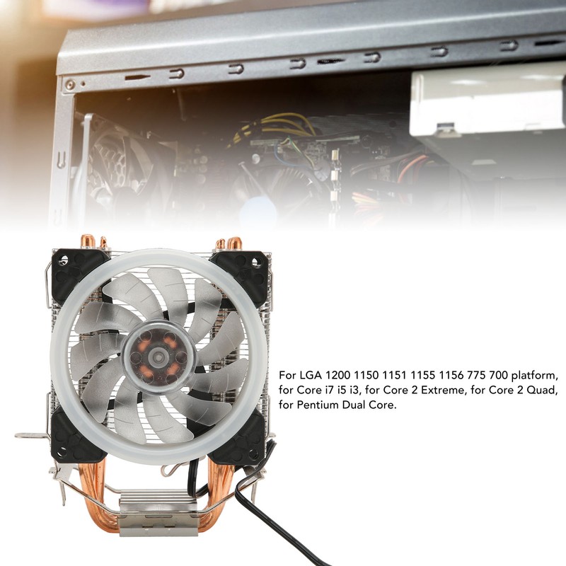 CPU Cooler with RGB Lights 9.2cm Fan 12V 3PIN 4PIN