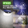 HMCITY Solar Lights Outdoor 120 LED with 3 Lighting Modes,
