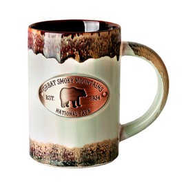 Americaware 15 oz Reactive Glaze Smoky Mountains Copper Medallion Mug
