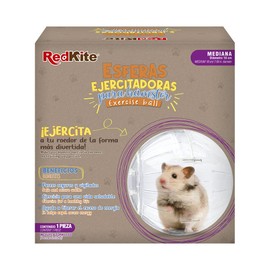 Red Kite Esfera Ejercitadora para Hámpster, Ratones, Ratas, Cuyos y Pequeños Mamíferos, Mediana de Plástico Transparente con 18 centímetros de Diámetro