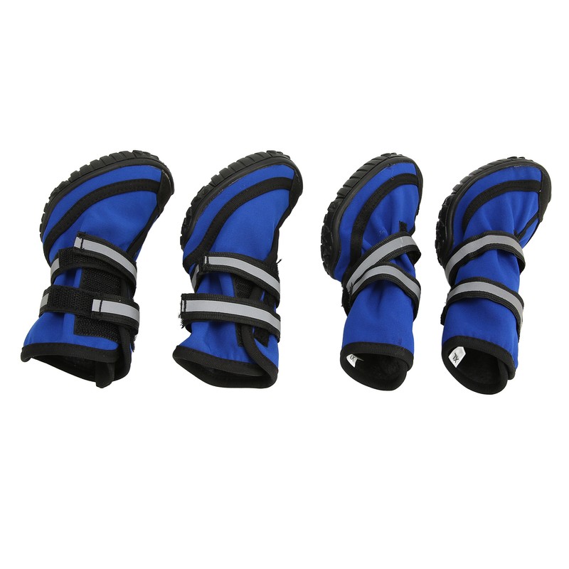 4Pcs Dog Boots Waterproof Prevent Slipping Reflective Large Dog Winter