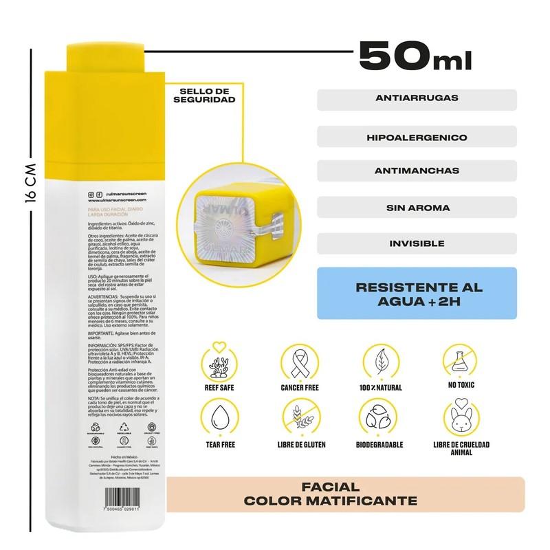 Kit Protector Solar Ulmar Facial Matificante +corporal 250ml