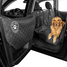 Ruff Liners Dog Seat Cover for Back Seat, Large 2025 Black – Give Your Pup More Room to Relax – Waterproof, Door Protection, & Machine-Washable – Quality Truck Back Seat Cover for Dogs