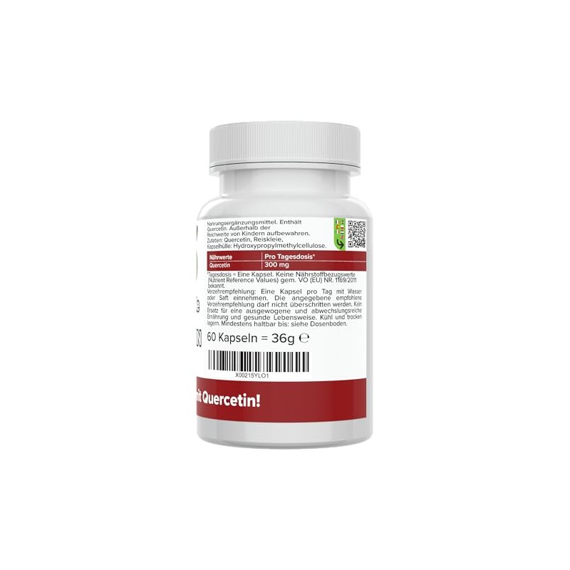 Quercetin Capsules – High Dose – 300 mg – Quality