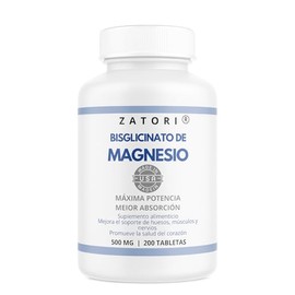 Zatori | Bisglicinato de Magnesio 500 mg | Alta absorción | 200 tabletas