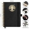 RETTACY Graph Paper A5 Notebook- Thick Grid Notebook Leather Hardcover,Spiral