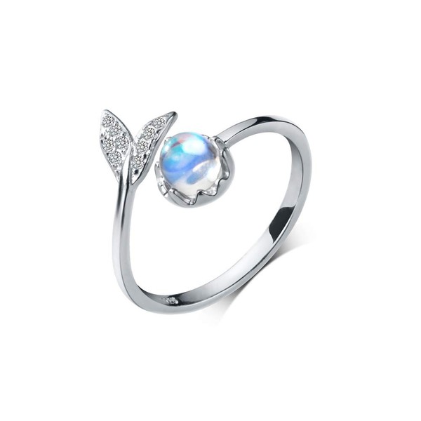 Richight Sterling Silver Classic CZ Diamond Open Ring, Simple Women's