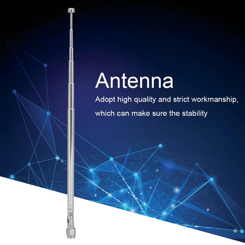 Radio Scanner Antenna, 6 Section Telescope 40MHz-6G Super Broadband SMA