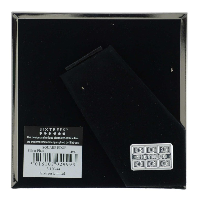 Sixtrees Elite Square Edge Silver Plated 4x4 inch (102x102mm) Photo