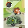 Fuwraixis Catapult Dinosaur Car, Simulation Cartoon Large Head Dinosaur, Tyrannosaurus