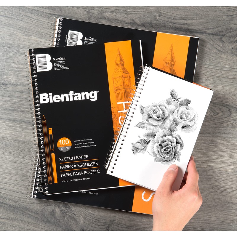 Bienfang Sketch Pad 11x14 Inch, 100 Sheets of 60lb 90gsm