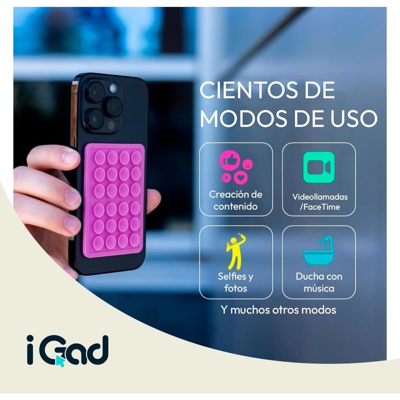 SC ACCESORIOS Soporte para Celular con Ventosa de Silicón para