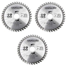 HM Circular Saw Blade Diameter 115 mm / 125 mm 22.23 mm / 20 mm / 24T 40T Teeth for Wood Plastic (3 x 125 x 22.23 / 40Z)