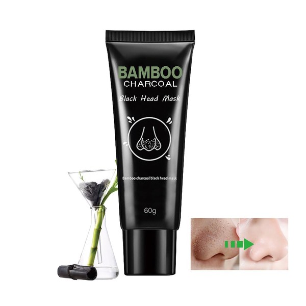 GHFCZOO Activated Charcoal Blackhead Remover Mask, 2.11 oz, For Men
