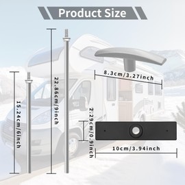 2 Pack RV Waste Valve Handle Replacement,T1046/TX9HPB RV Waste Valve Extension,RV sewer valve,RV black tank valve，RV gate valve,Keystone RV parts,Aluminum extension rod streamlines waste management