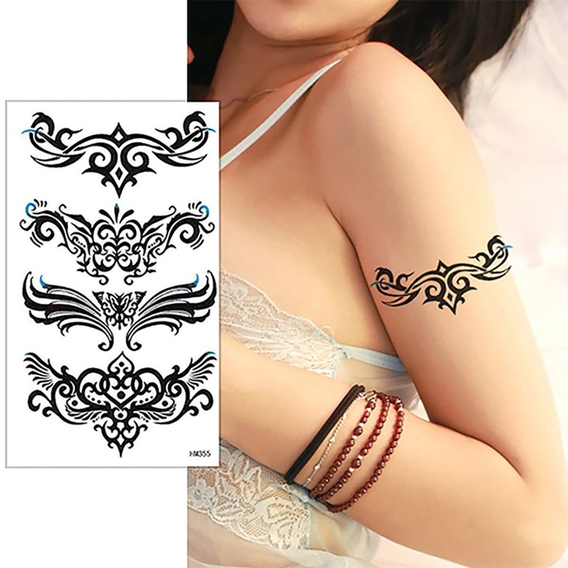 King Horse Tribal-12 Tattoo Stickers, Tribal Chain, 7 Types -
